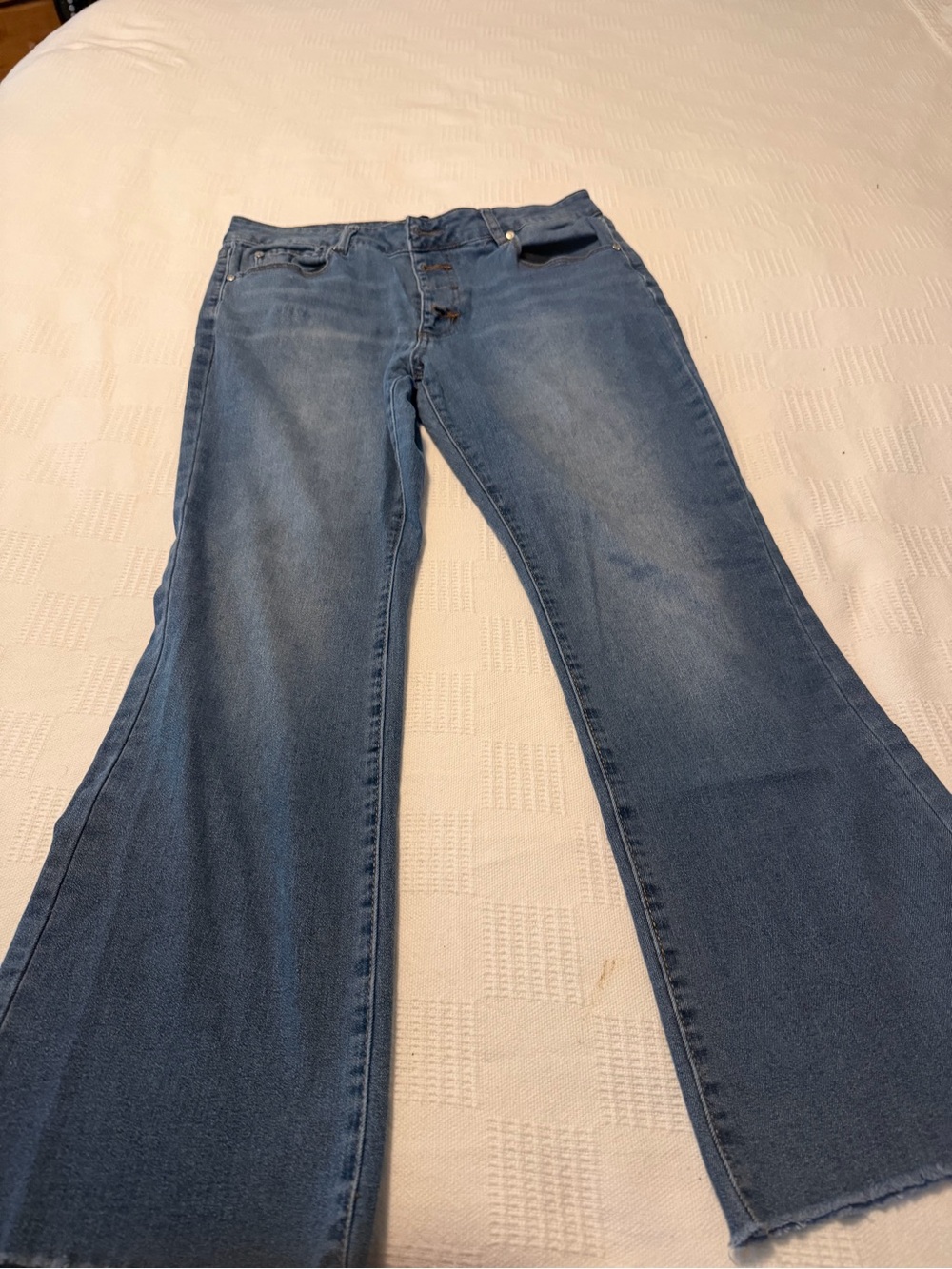 White House Black Market Women's Bootcut Jeans in Medium Blue Wash